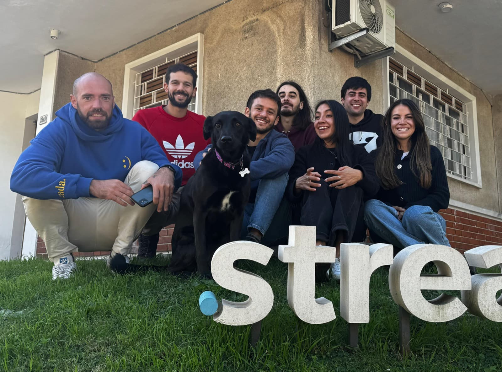 Andrea and Doménica from Fundación ADHA with part of the Streaver team, visiting our office in Montevideo